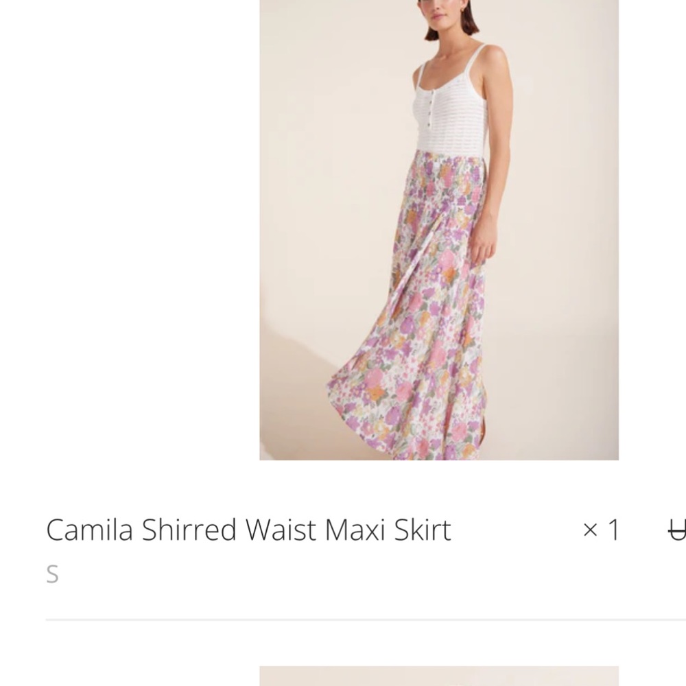 Auguste the Label (Australian) Camila Shirred skirt size small